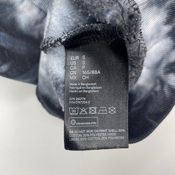 H&M Women's Oversized Tie Die Kangaroo Pocket New York City Drawstring Hoodie S - Picture 10 of 11